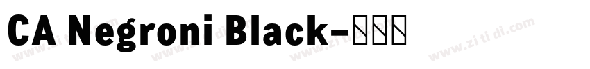 CA Negroni Black字体转换
